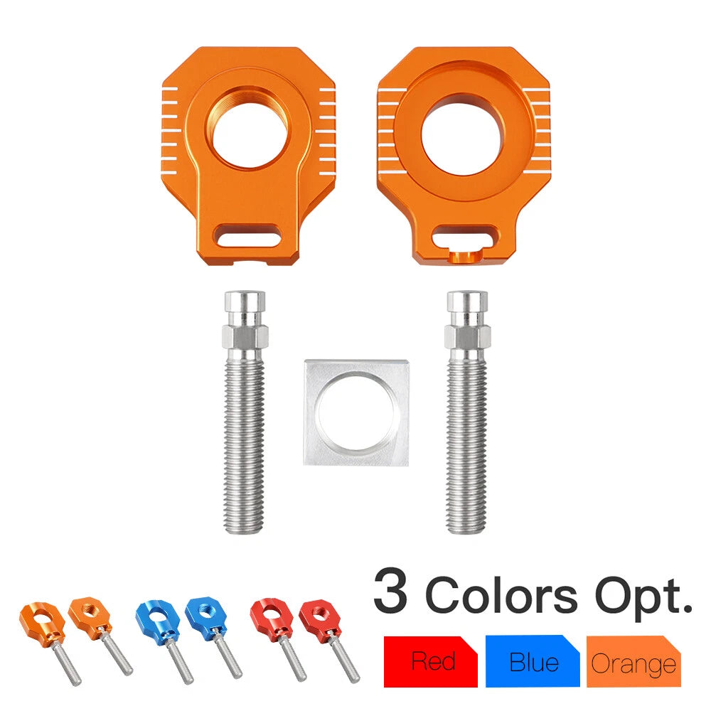 CNC Rear Axle Block Chain Adjuster for KTM 85SX (2003–2014), 250-450 SXF/XCF/XC (2000–2012)