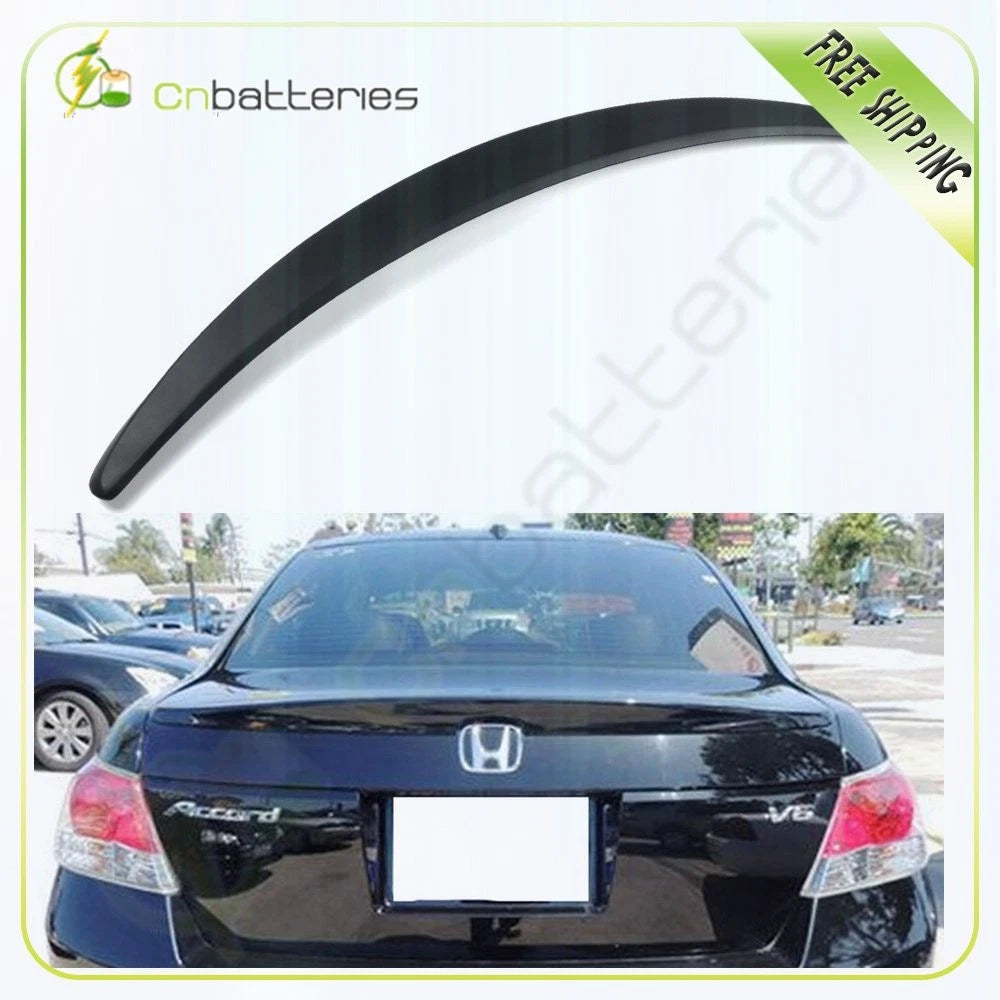 Unpainted Black Rear Trunk Wing Spoiler for Honda Accord 4DR Sedan (2008–2012)