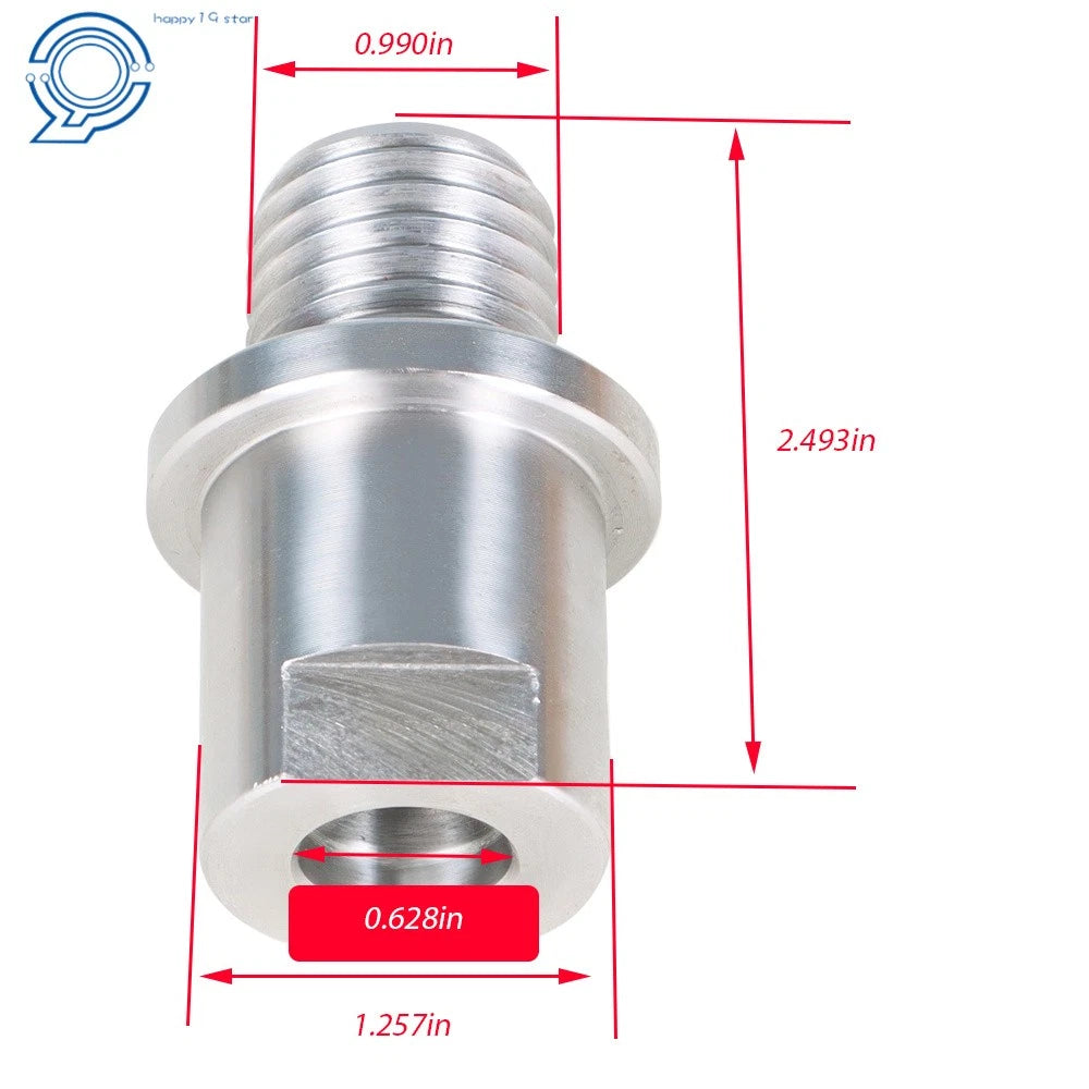 5/8" to 1" × 8tpi Lathe Headstock Spindle Adapter for Shopsmith