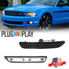 2X Smoked Front Side Marker Lights for Ford Mustang (2010–2014)