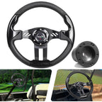 13" Black Steering Wheel + Hub Adapter for Club Car Precedent (2004–2023)