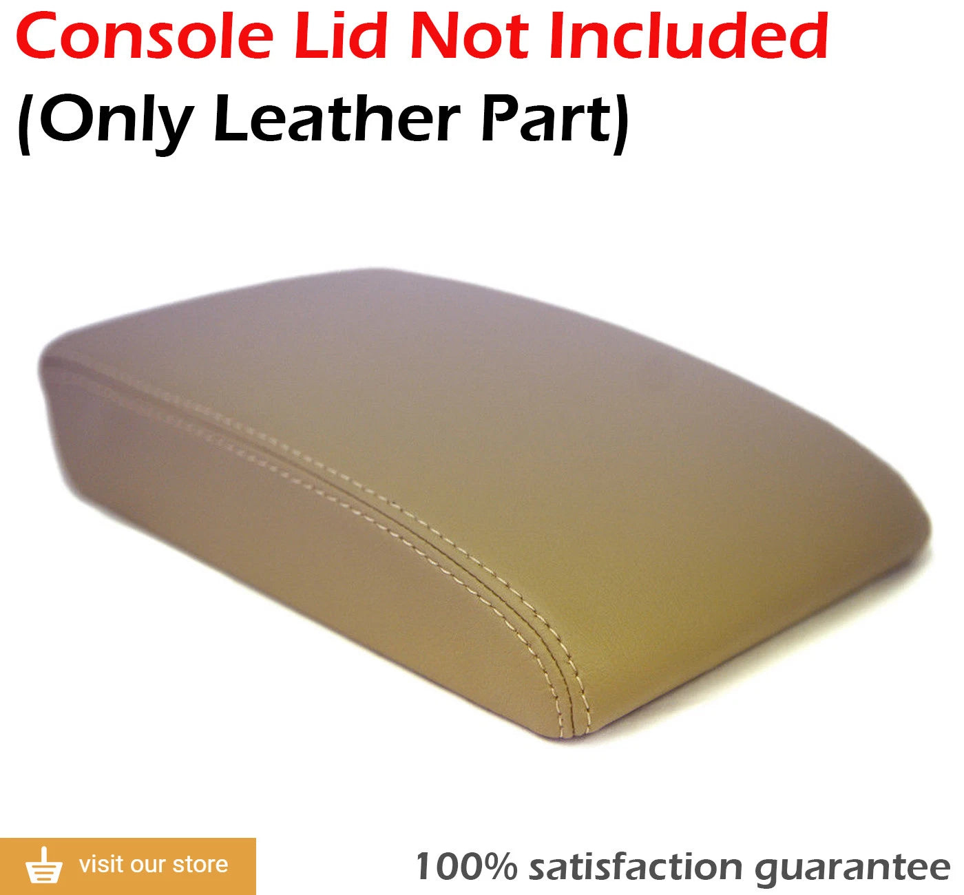 Center Console Armrest Cover for VW Tiguan (2009–2017) Beige Leather