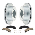 Front Drilled Rotors and Brake Pads Set for GMC Sierra 2500 HD (2013–2016)