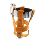 Chrome Orange Handlebar Cup Holder for Harley Chopper