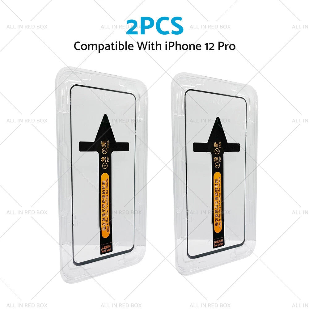 2PC Tempered Glass Screen Protector for iPhone 12 Pro Max, 13 Pro Max