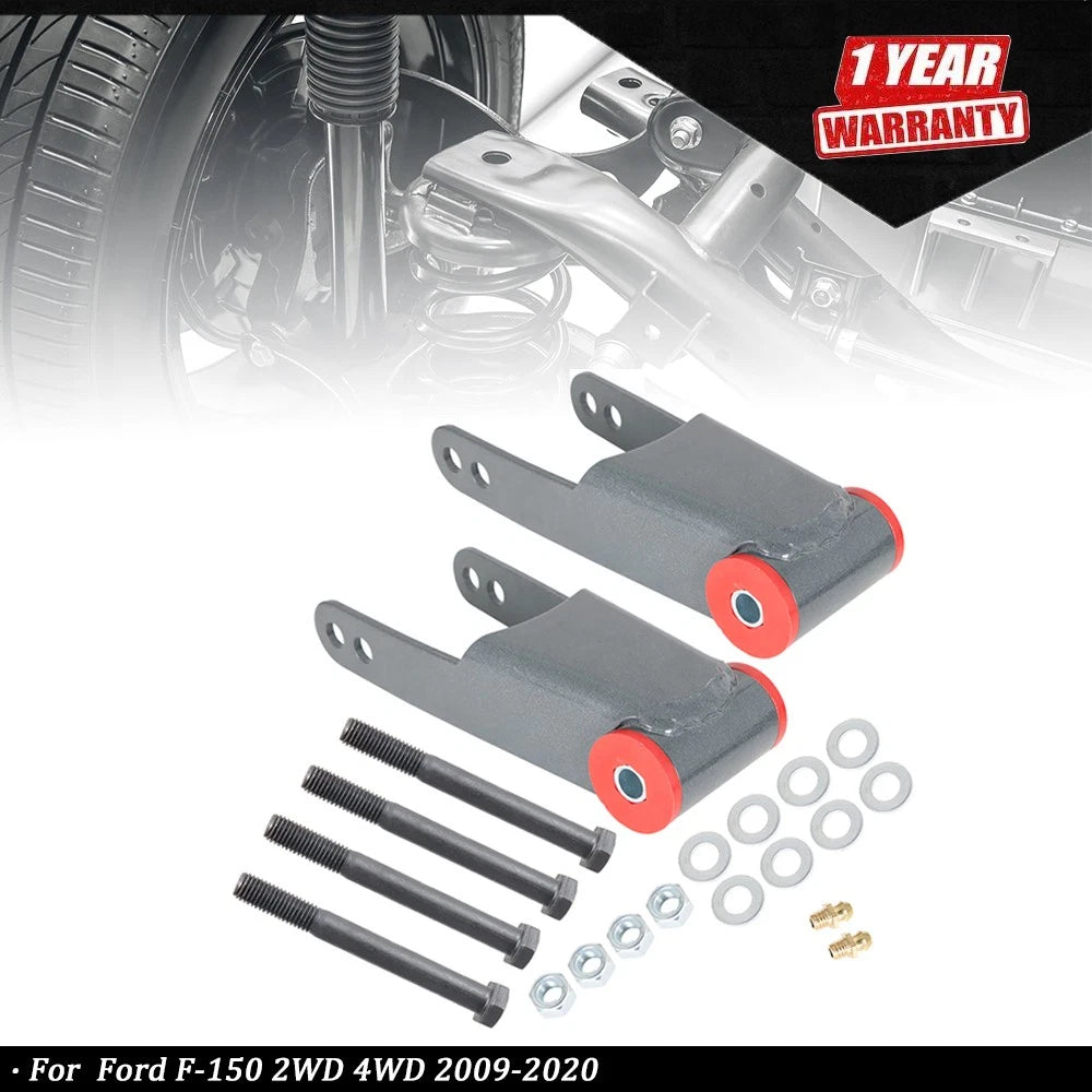 Rear Lowering Drop Shackles Kit for Ford F-150 2WD 4WD (2009–2020)