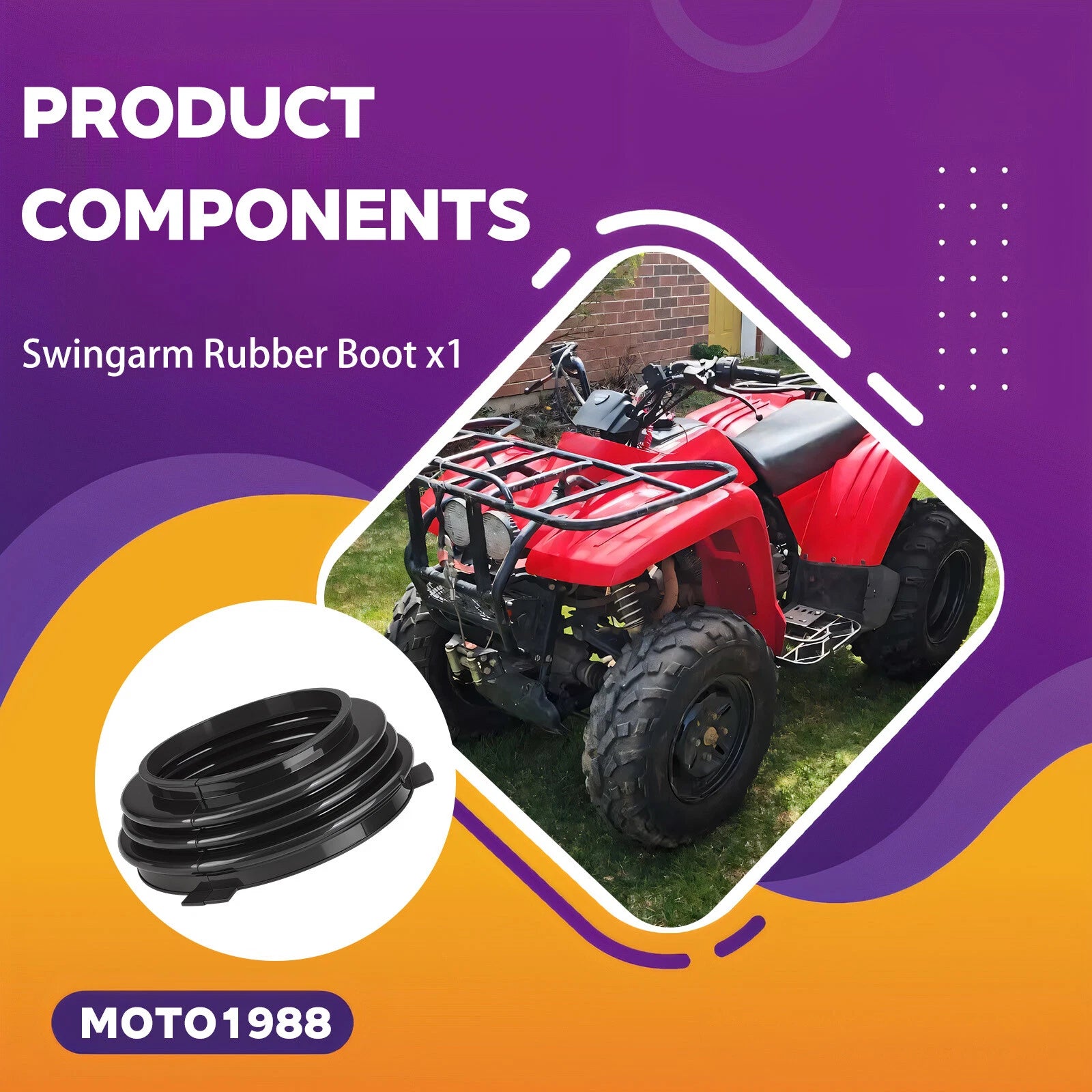 Swingarm Boot Rubber for Yamaha Grizzly 600 4x4 YFM600FW (1998–2001)