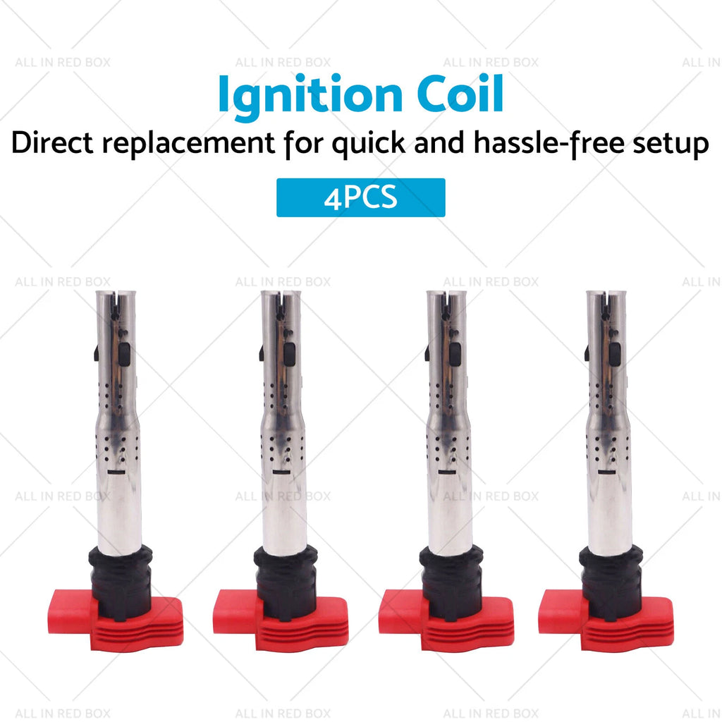 4X Ignition Coil for VW Golf Jetta MK Audi A4 A5 (2.0 3.2 FSI TSI V6 V8)