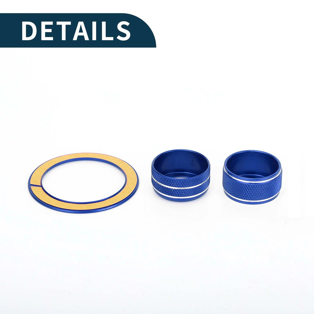 Set of 4 Media Tune Engine Start Mirror Switch Knob Covers for Subaru WRX (2022–2023) Blue