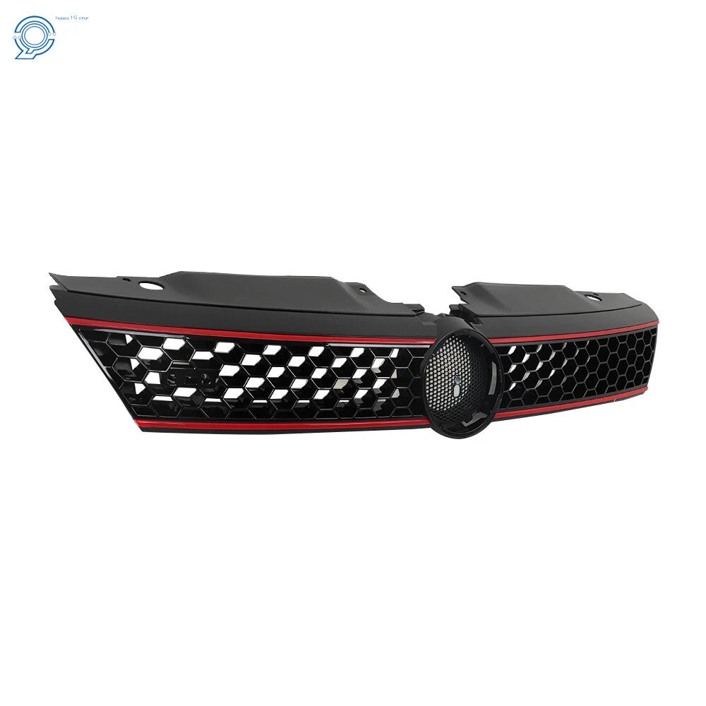 Front Grille for VW Jetta MK6 GLI (2011–2014) Black Plastic Red Trim