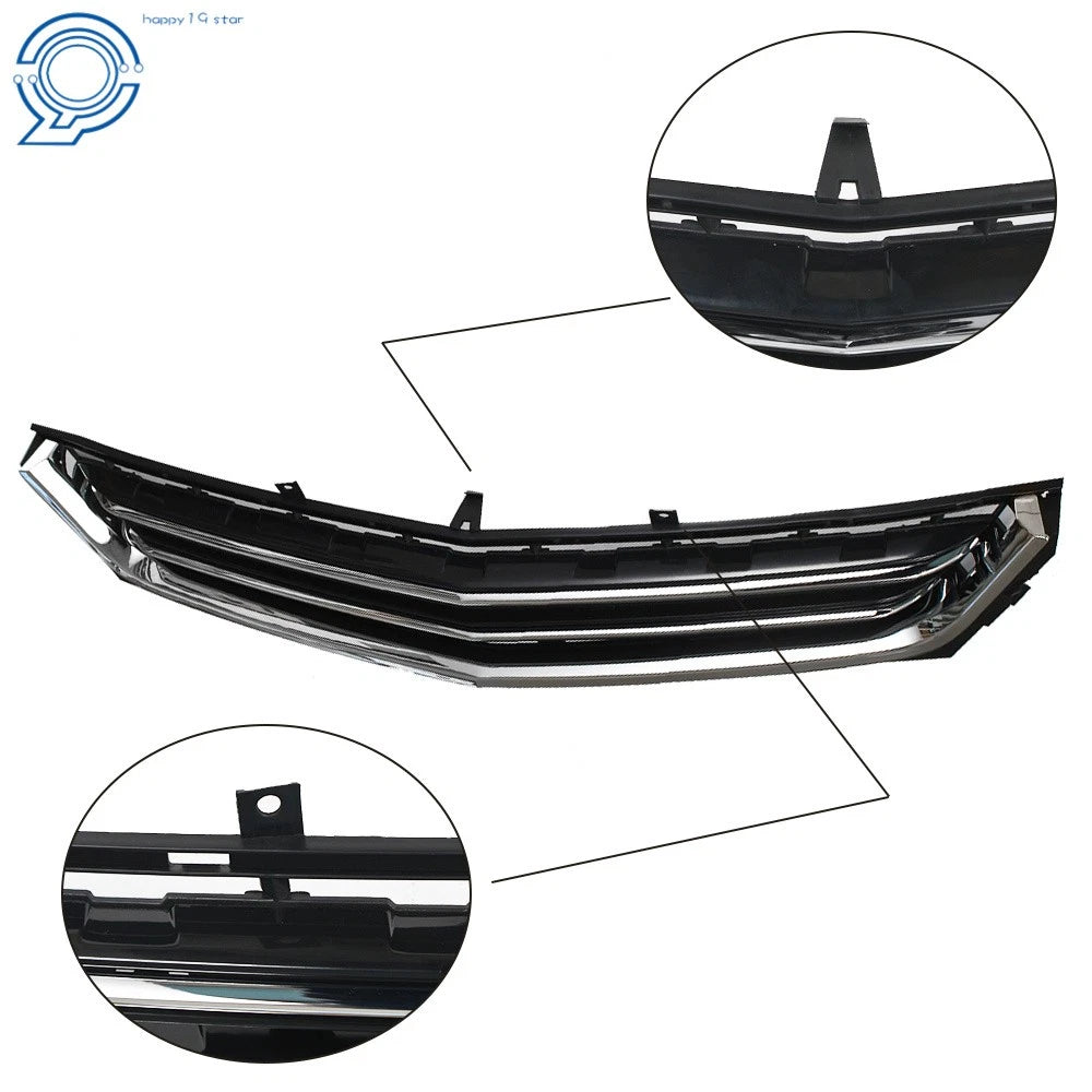 Front Bumper Lower Grille for Chevrolet Impala (2014-2018) Chrome Black
