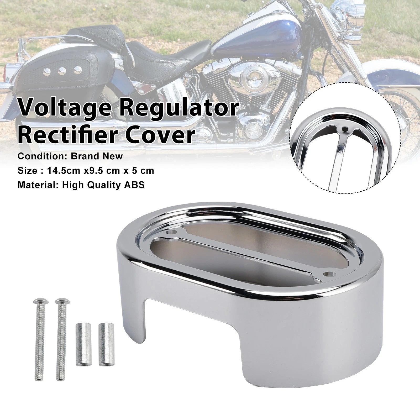 Voltage Regulator Rectifier Cover for Softail Breakout (2001–2017) Chrome