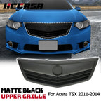 Front Bumper Upper Mesh Grille Trim for Acura TSX (2011–2014) Matte Black