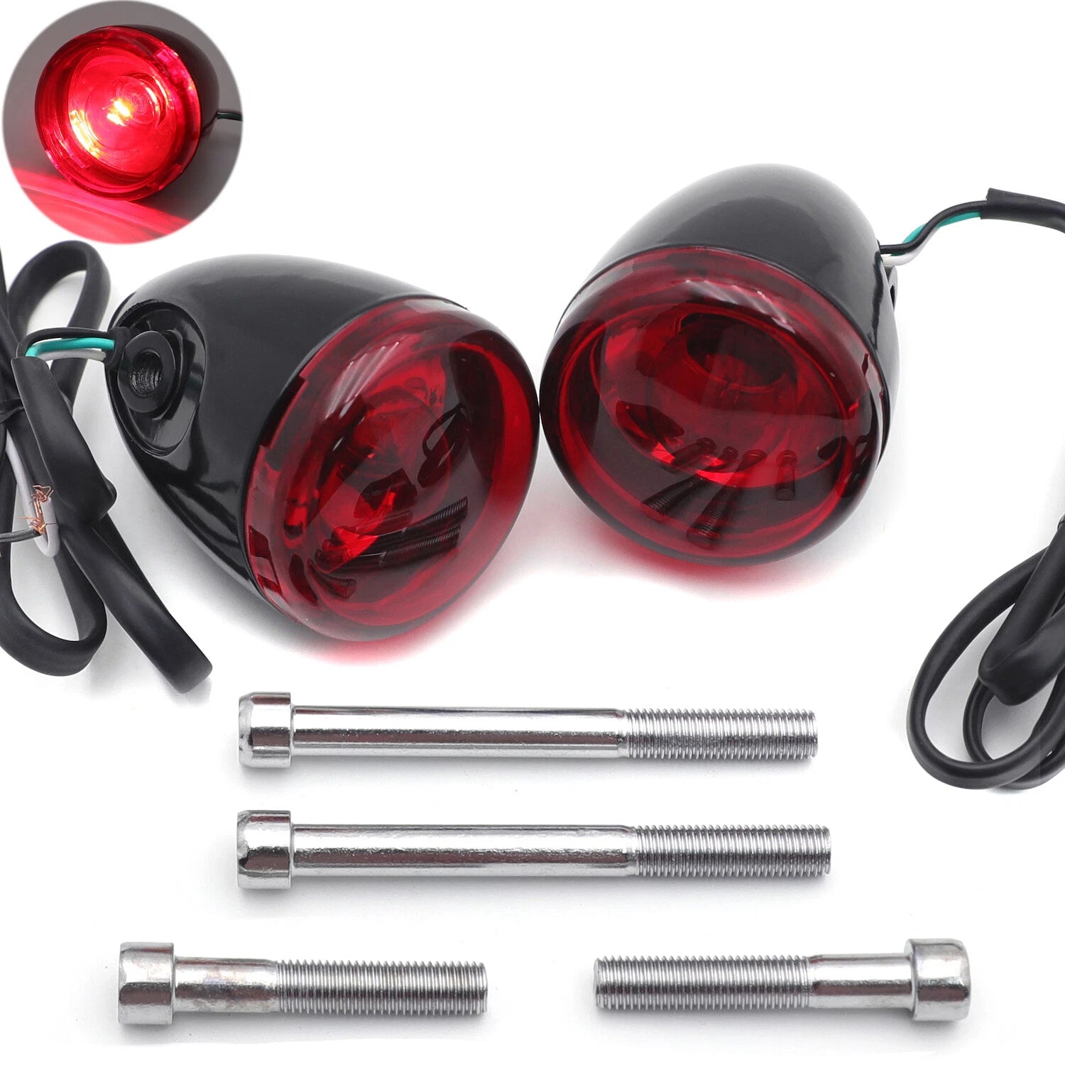 Rear Turn Signal Light Indicator for Harley XL883 1200 FLSB FXST FLDE FLHC (2014–2023)