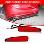 2X Red LED Rear Bumper Reflectors for Mazda 3 5 6 (2004–2020)