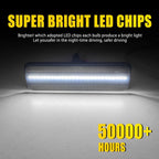 2PC Clear Lens White LED Front Side Marker Light for Dodge D100 D150 D250 (1972–1993)