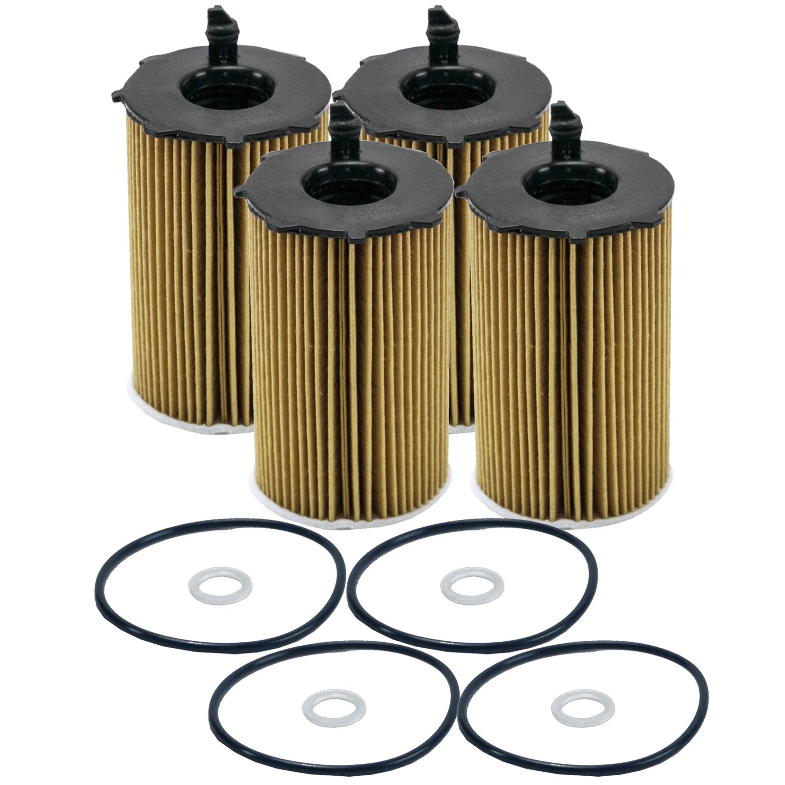 Set of 4 Wix Engine Motor Oil Filters for Hyundai Kia V6 (StdAsp GAS)