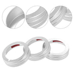 Set of 3 AC Air Conditioner Switch Knob Covers for Mazda CX-3 (2015) Silver Tone