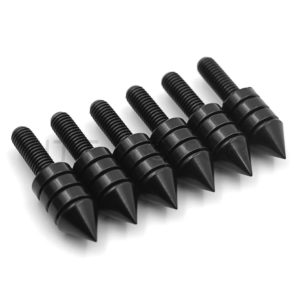 Universal Black Motorcycle Spike Bolts for Windscreen, Fairings, License Plate