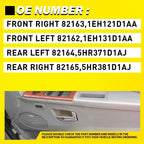 Set of 2 Inside Door Handles for Jeep Grand Cherokee (2005–2011) Beige Chrome