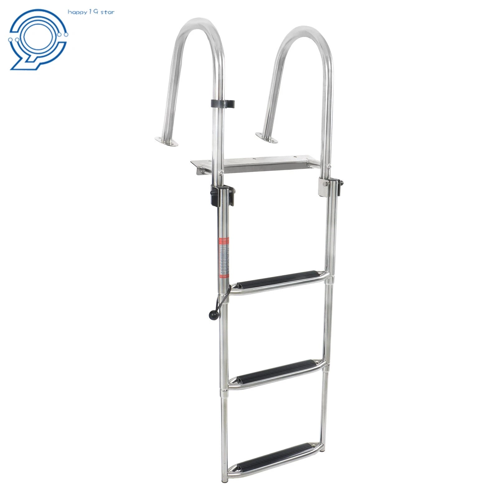 3 Step Stainless Steel Folding Ladder for Marine Pontoon Boat