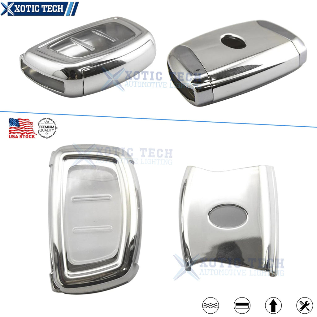 Glossy Chrome Silver TPU Full Seal Key Protector Shell Holder for Hyundai Accent (2018–2020)