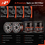 Set of 4 Engine Oil Filters for Honda Civic (2002–2003) & Nissan Altima (2002–2006)
