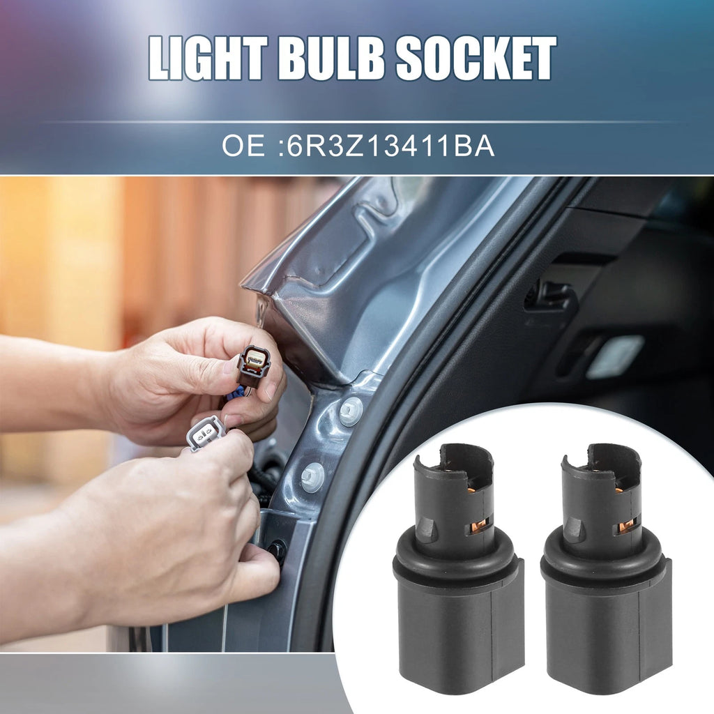 2X Rear Brake Taillamp Light Bulb Sockets No.6R3Z13411BA for Ford Fiesta (2009–2019)