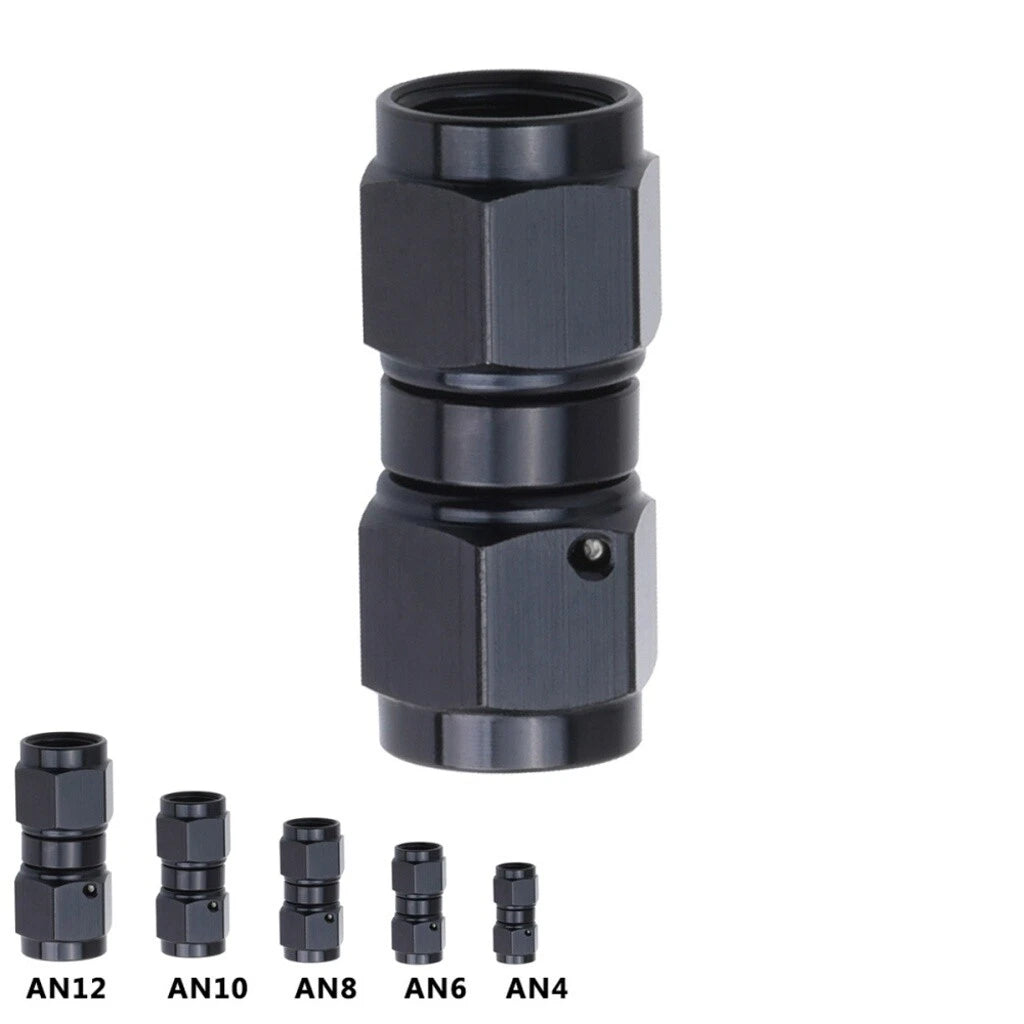 2X Coupler Fitting Connector 6AN 8AN 10AN Swivel Female Adapter for Universal