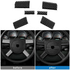 Carbon Fiber Steering Wheel Cover Sticker