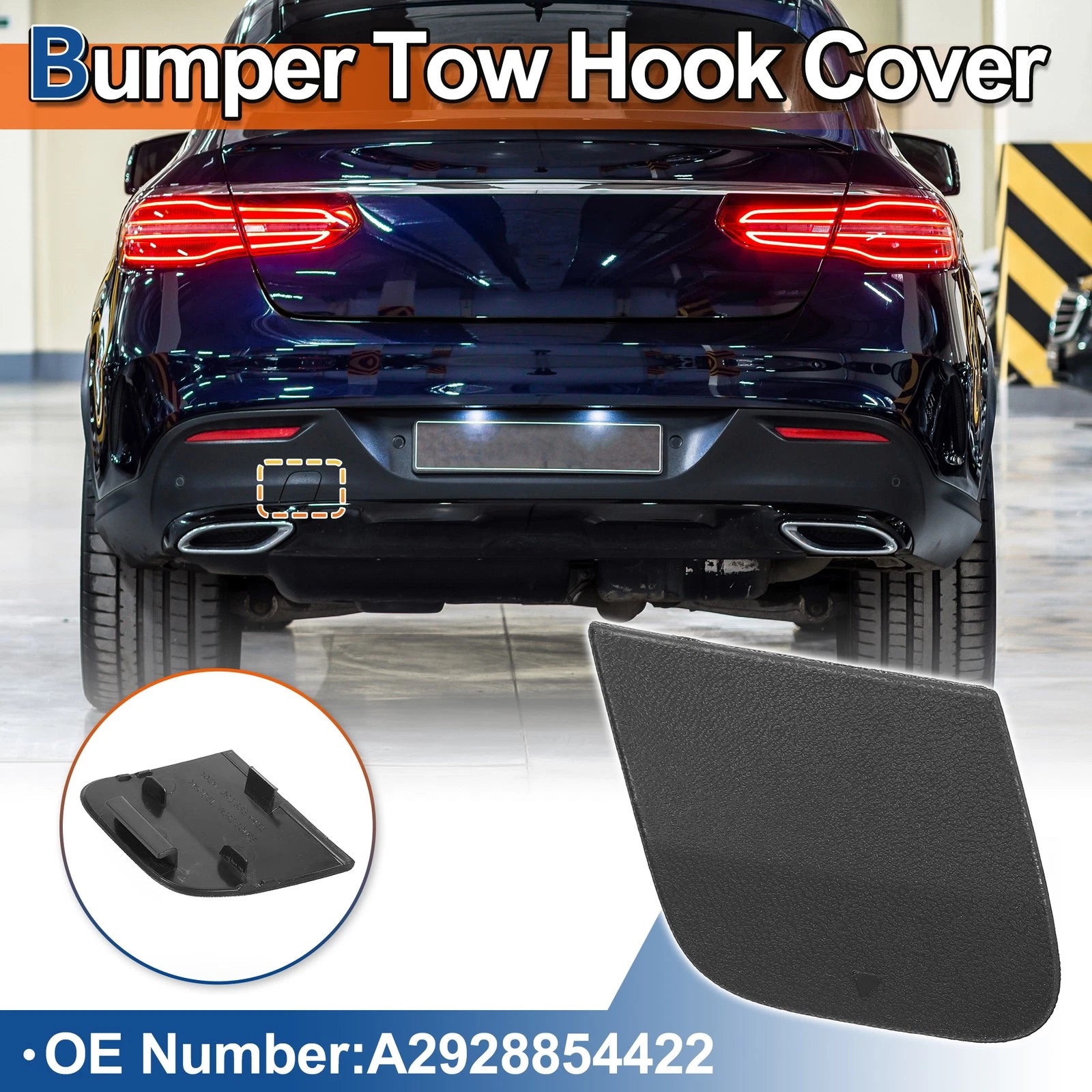 Tow Hook Cover for Mercedes-Benz W292 (No.A2928854422) Unpainted