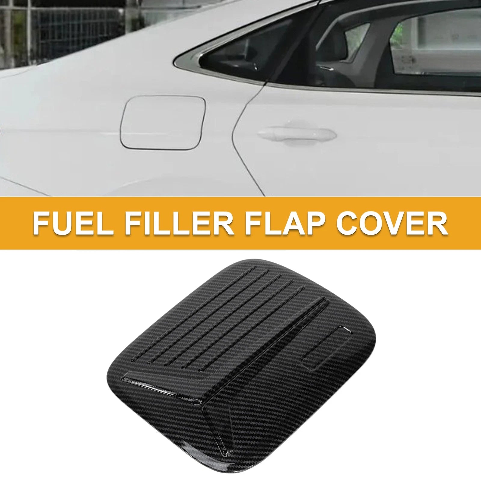 Fuel Tank Door Cap for Mitsubishi Pajero (2020–2025) Carbon Fiber Black