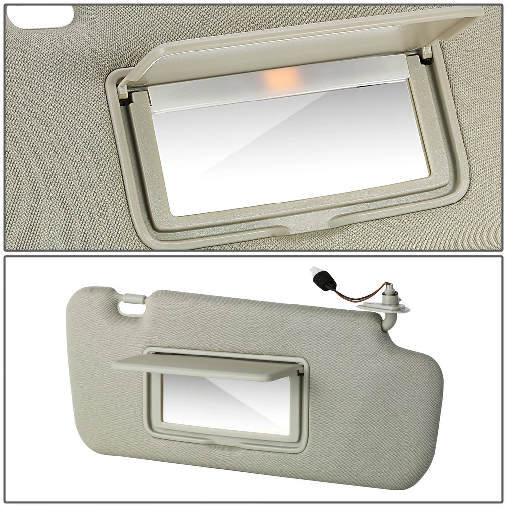 Right Side Sun Visor for Nissan Murano (2009–2014) w/ Mirror Gray