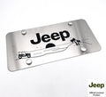 Brushed Stainless Steel License Plate Cover for Jeep with Script Logo (2007–2024)