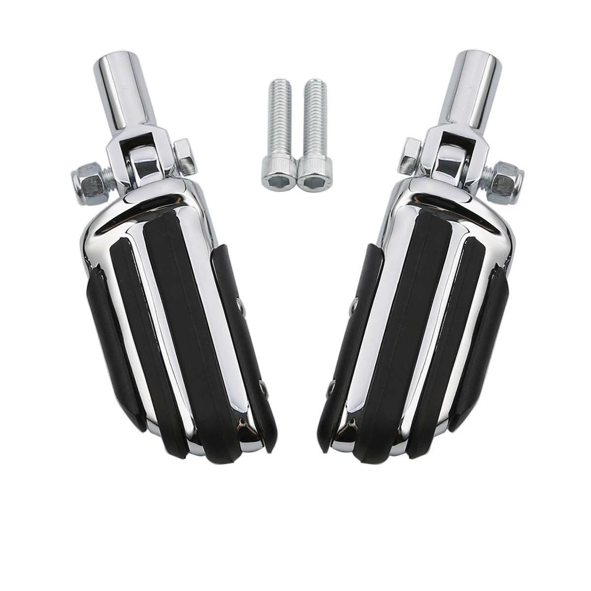 Chrome Passenger Footpegs Footrest Clevis Mounting for Harley Softail (2000–2006)