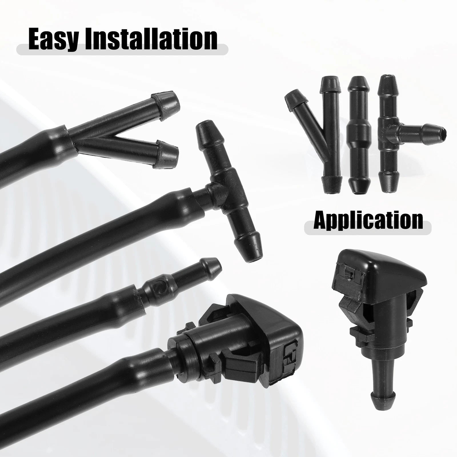 Set of 2 Front Windshield Washer Nozzle Kit for Dodge Avenger (2008–2014)