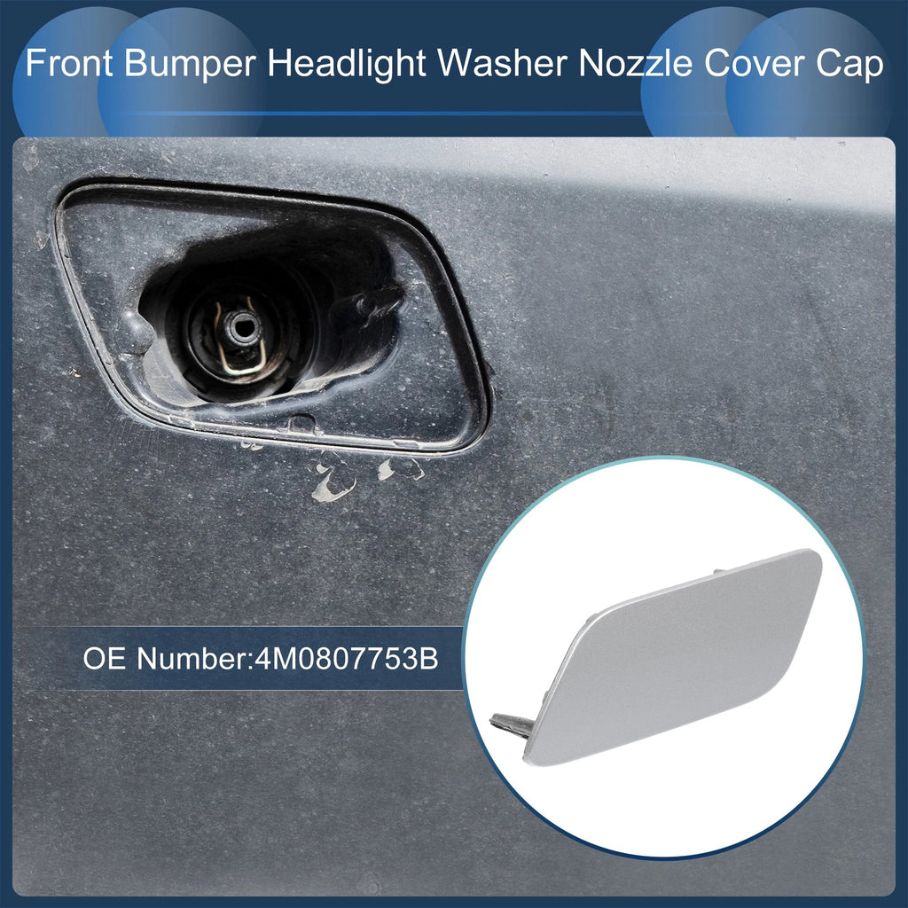 Front Left Washer Nozzle Cover Cap for Audi Q7 (2017–2019) - Silver Tone