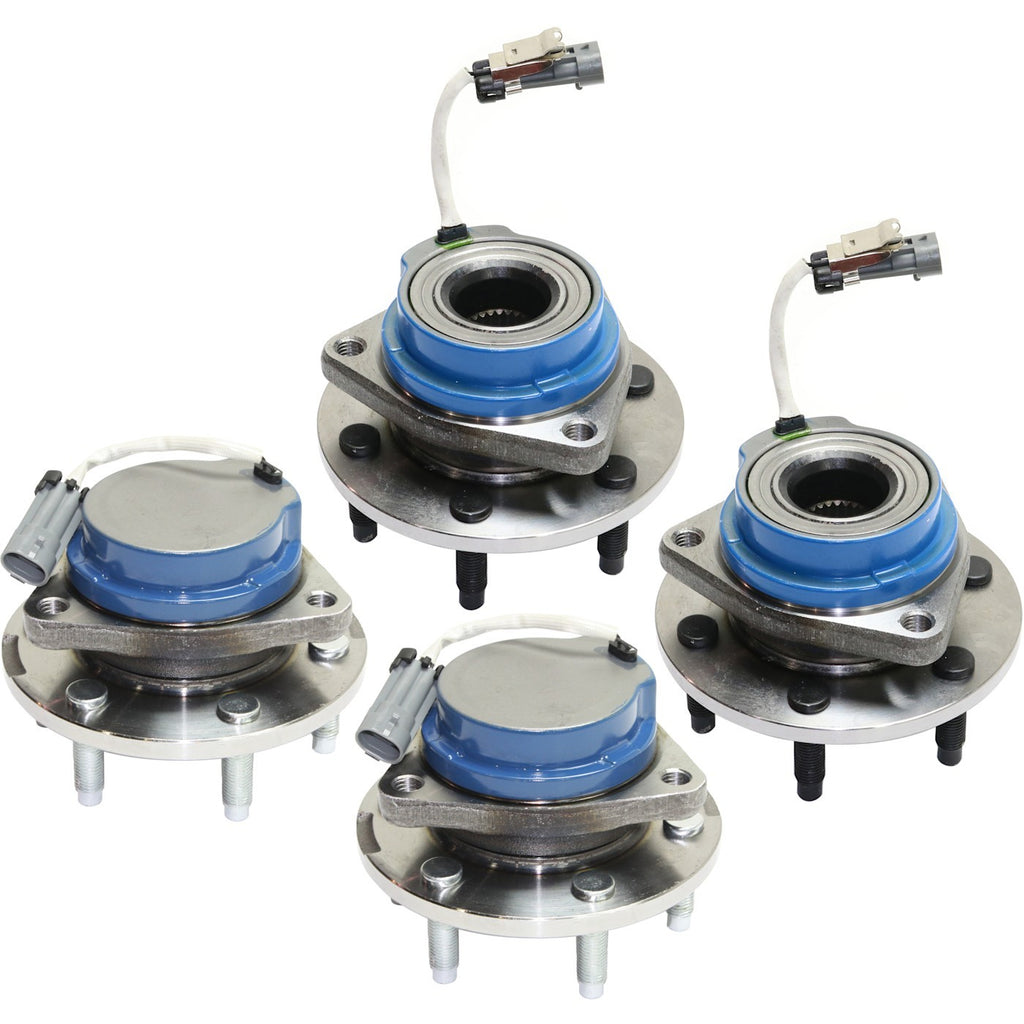 Wheel Hubs for Cadillac CTS (2004–2007) Front & Rear 6 Lug with Bearing & Sensor
