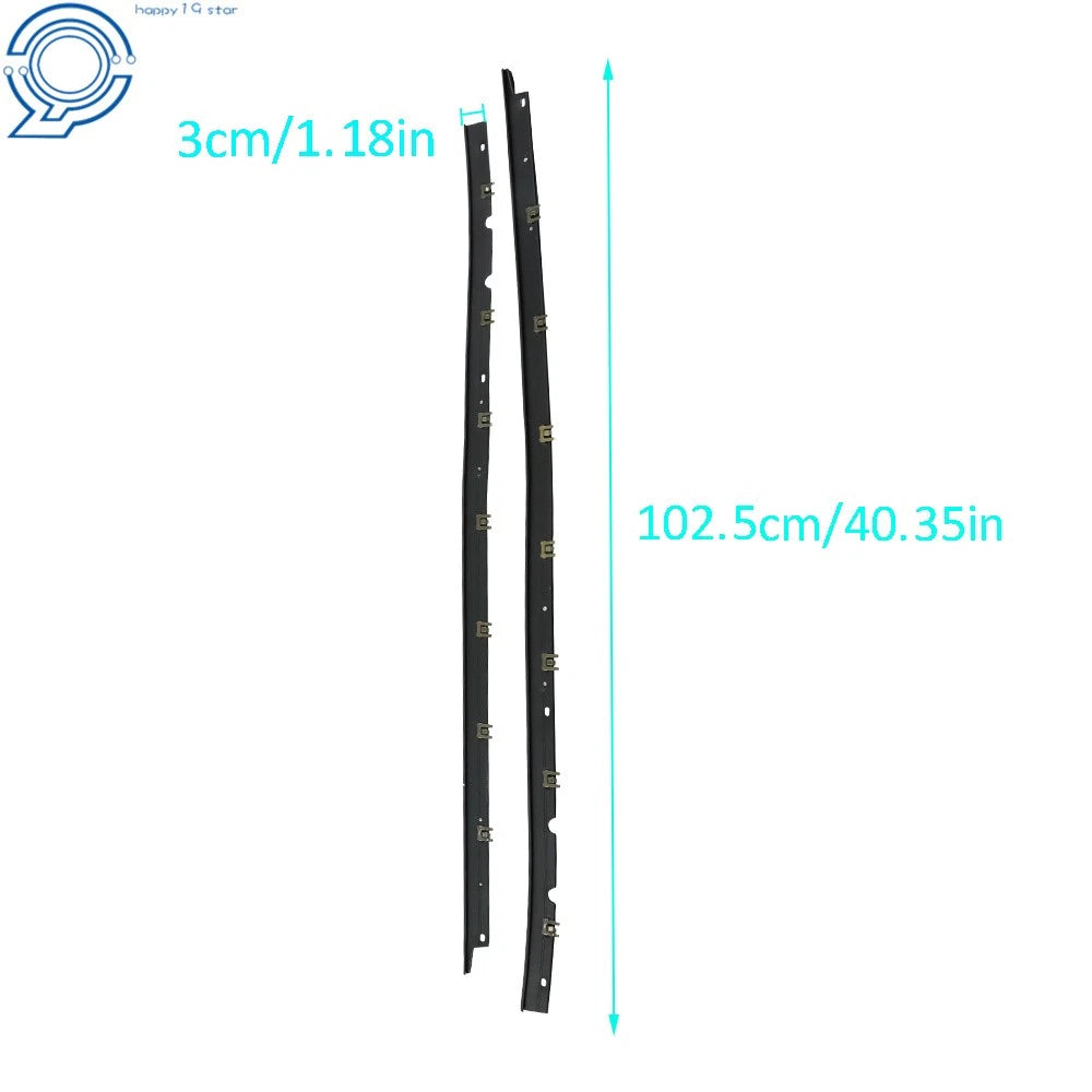 2X Window Sweep Weatherstrips Molding Trim for Corvette C4 (1984–1996)