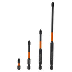 Set of 4 PH2 Magnetic Screwdriver Bits for (25-150mm)