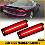 LED Smoke Black Rear Bumper Side Marker Lights for Chevy Camaro (1993–2002)