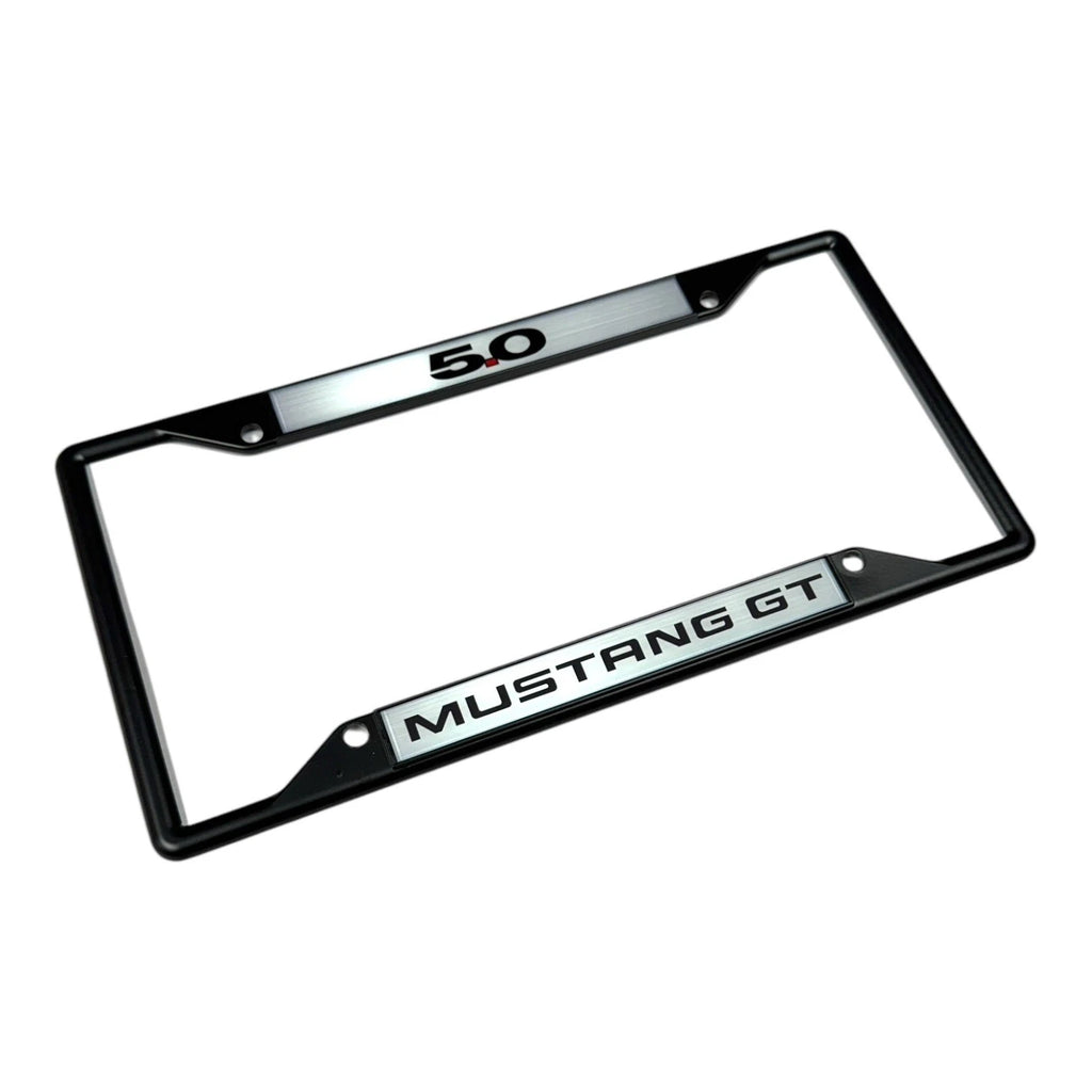 Black License Plate Frame for Ford Mustang GT (2015–2023)