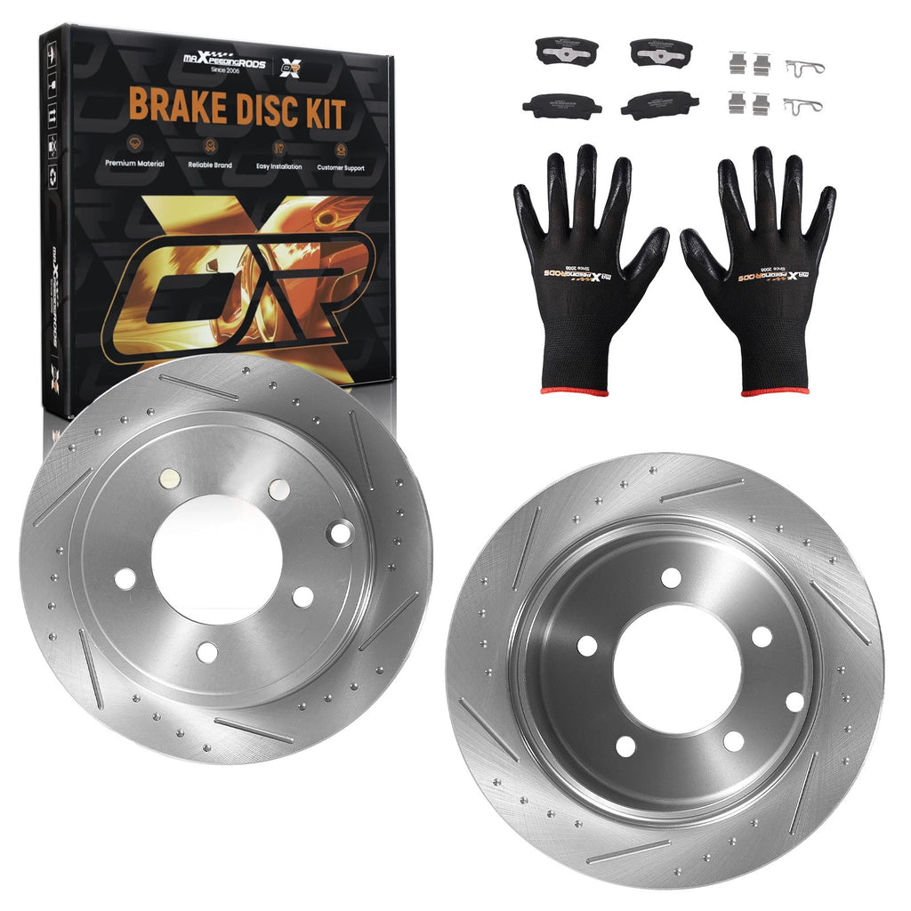 Rear Brake Rotors & Ceramic Pads Set for Chrysler 200 Sebring/Dodge Avenger (2007–2014)