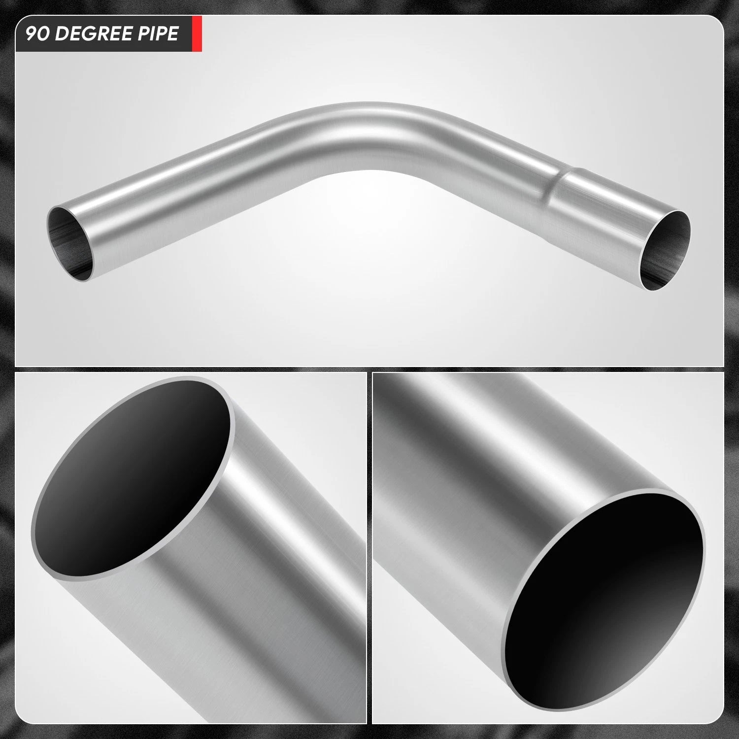 90 Degrees Bend Exhaust Pipe for - 2" OD, 18-Gauge
