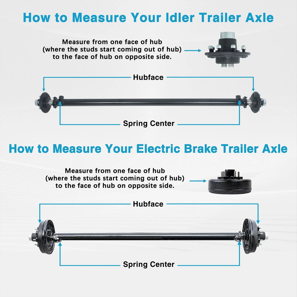 3.5k Electric Brake Trailer Axle for Boat Cargo Dump RV Utility (3500 lb)
