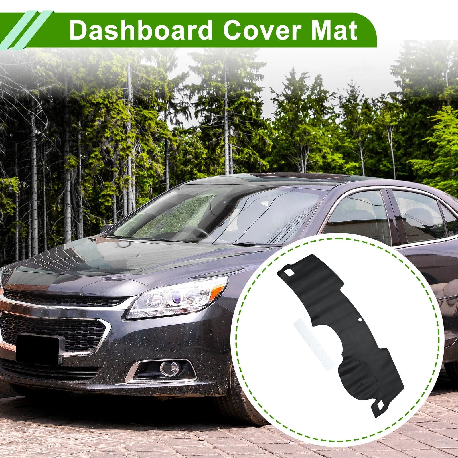 Dashboard Cover for Chevrolet Malibu (2012–2015) Dash Mat Carpet Black