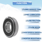 Deep Groove Ball Bearing 6001NR2RS for Scooter Skateboard (12x28x8mm)