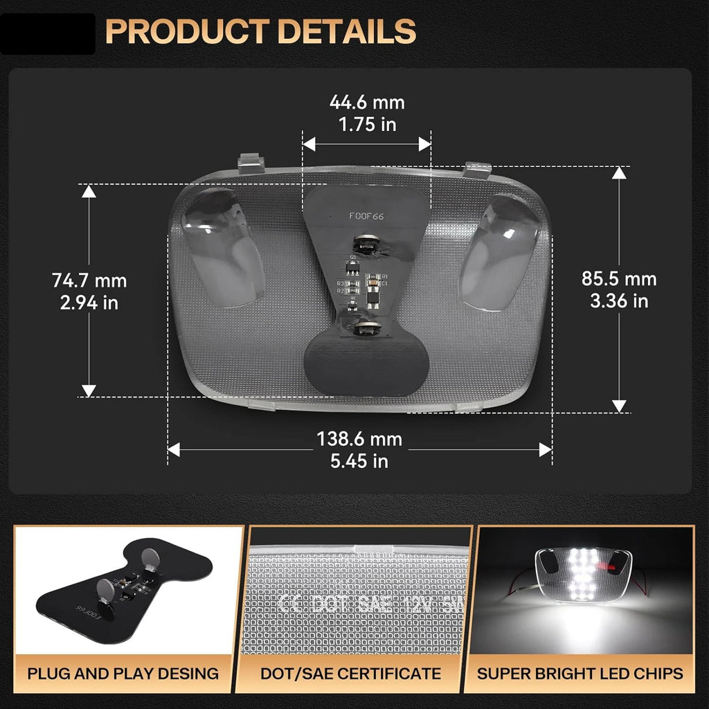 Overhead Dome Map Light for Ford F-Series Super Duty (1999–2007)