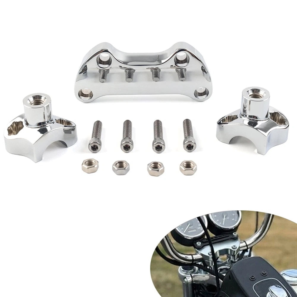 1.7" Handlebar Risers Top Clamp for Harley Dyna, Softail, Sportster