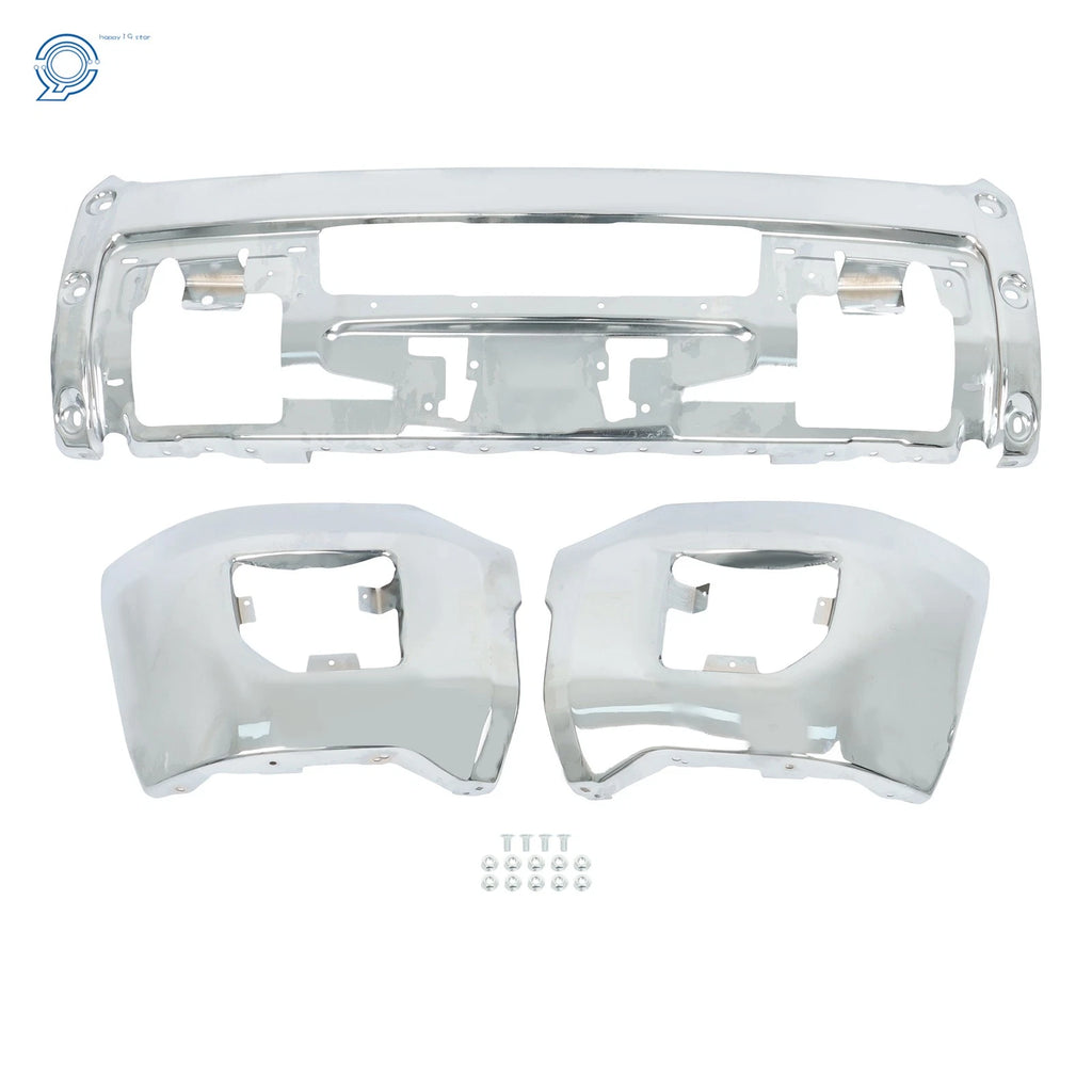 Chrome Split Front Bumper for GMC Sierra 2500HD 3500HD (2015-2019)